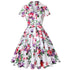 Robe Vintage Grande Taille Blanche Fleurs - Louise Vintage