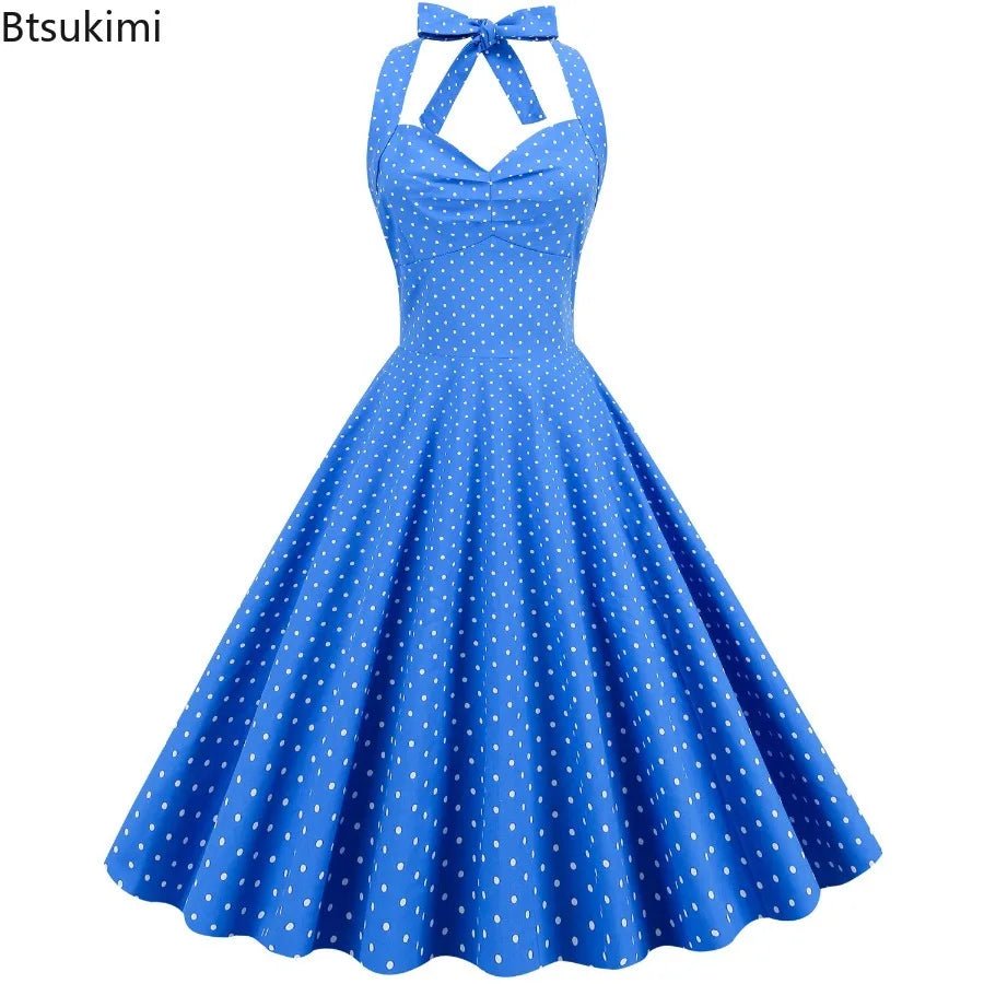 Robe Vintage Grande Taille Bleu - Louise Vintage
