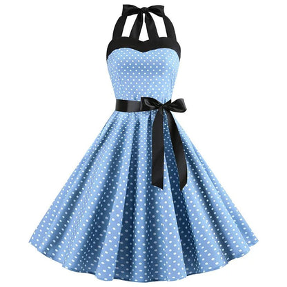 Robe Vintage Grande Taille Bleu - Louise Vintage