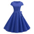 Robe Vintage Grande Taille Bleue Pois - Louise Vintage