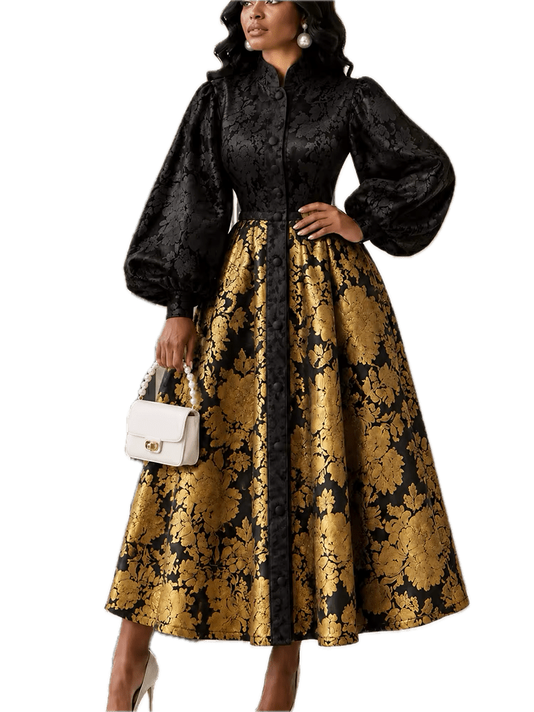 Robe Vintage Grande Taille Fleurs - Louise Vintage
