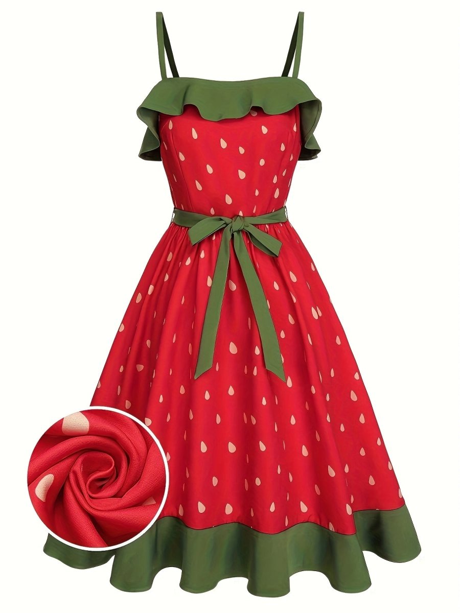 Robe Vintage Grande Taille Fraises - Louise Vintage