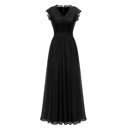 Robe Vintage Grande Taille Hiver Noire - Louise Vintage
