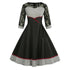 Robe Vintage Grande Taille Hiver Noire - Louise Vintage