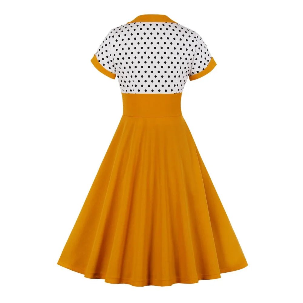 Robe Vintage Grande Taille Jaune - Louise Vintage