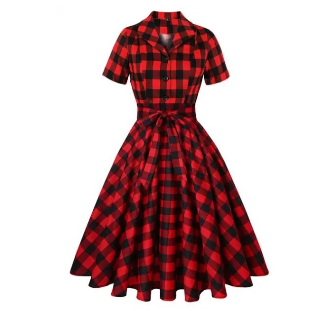 Robe Vintage Grande Taille Noeud Papillon Marine - Louise Vintage