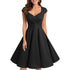 Robe Vintage Grande Taille Noir uni - Louise Vintage