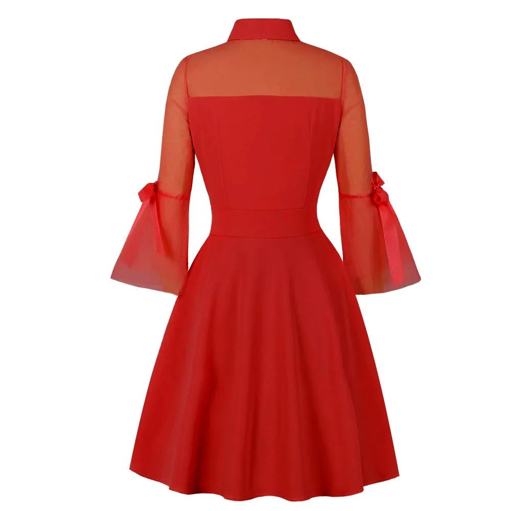 Robe Vintage Grande Taille Paillettes Rouge - Louise Vintage