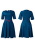 Robe Vintage Grande Taille Rayée Bleu - Louise Vintage
