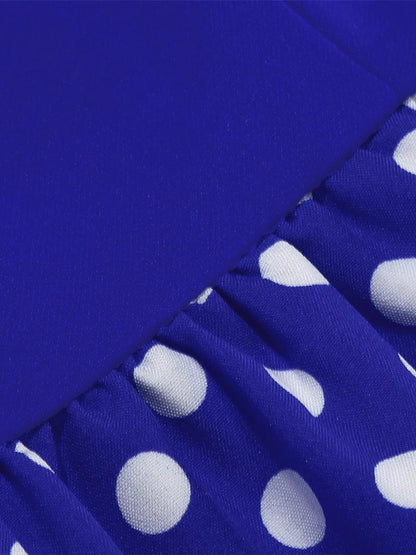 Robe Vintage Grande Taille Rétro Bleu - Louise Vintage