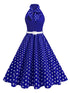 Robe Vintage Grande Taille Rétro Bleu - Louise Vintage