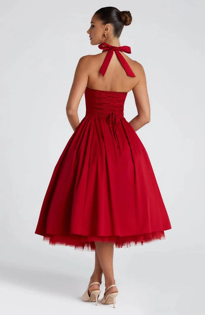 Robe Vintage Grande Taille Rétro Rouge - Louise Vintage
