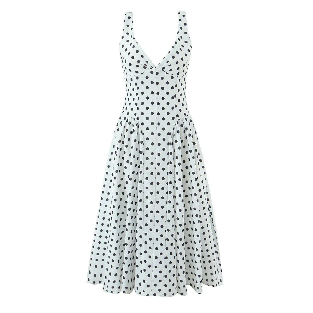 Robe Vintage Grande Taille Rockabilly Blanche - Louise Vintage