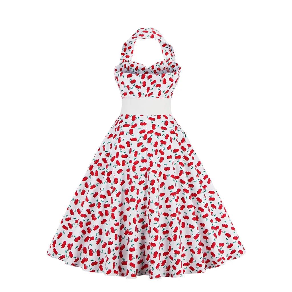 Robe Vintage Grande Taille Rockabilly Cerise - Louise Vintage