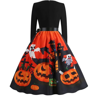 Robe Vintage Grande Taille Rockabilly Halloween - Louise Vintage