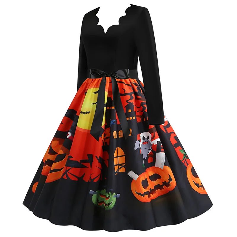 Robe Vintage Grande Taille Rockabilly Halloween - Louise Vintage
