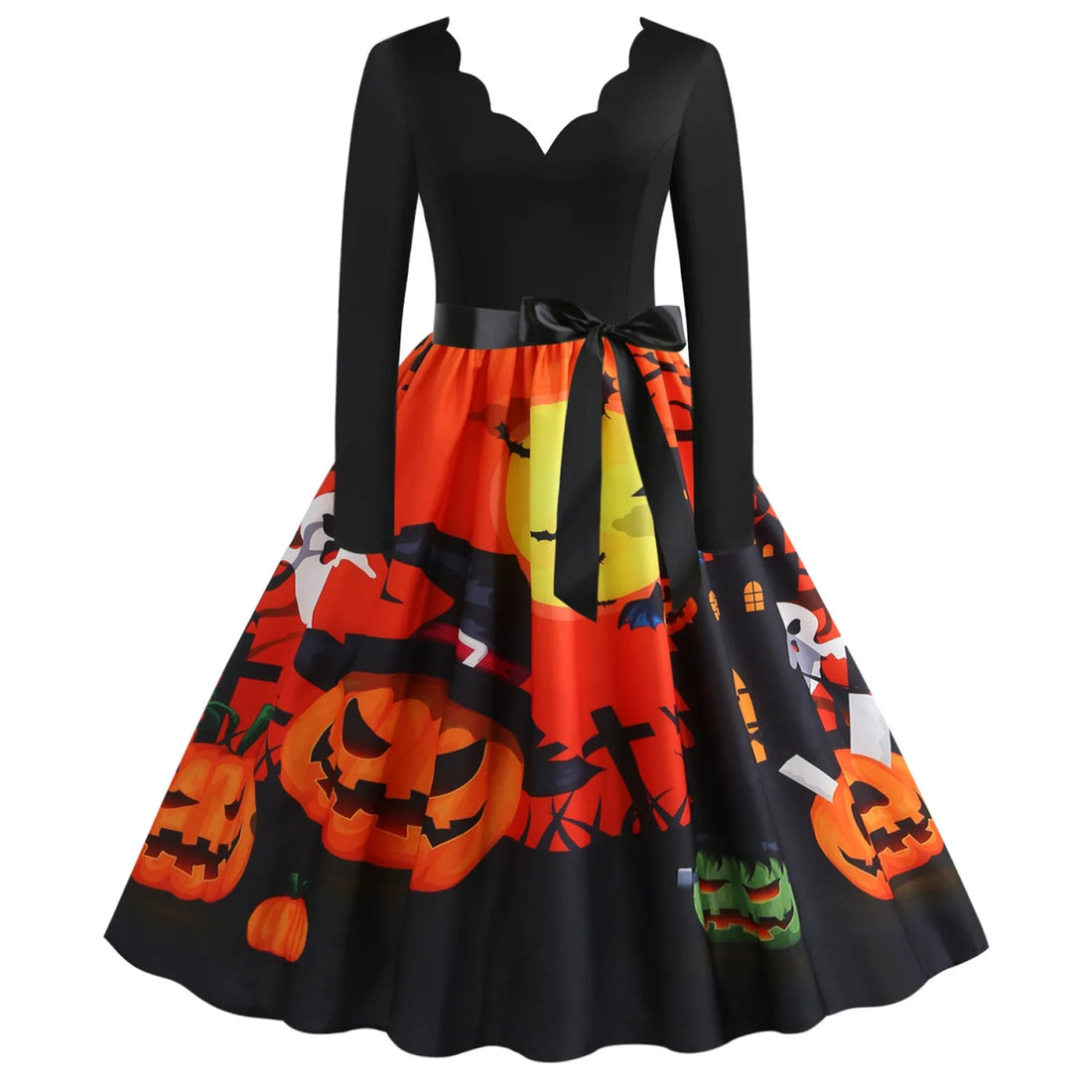 Robe Vintage Grande Taille Rockabilly Halloween - Louise Vintage