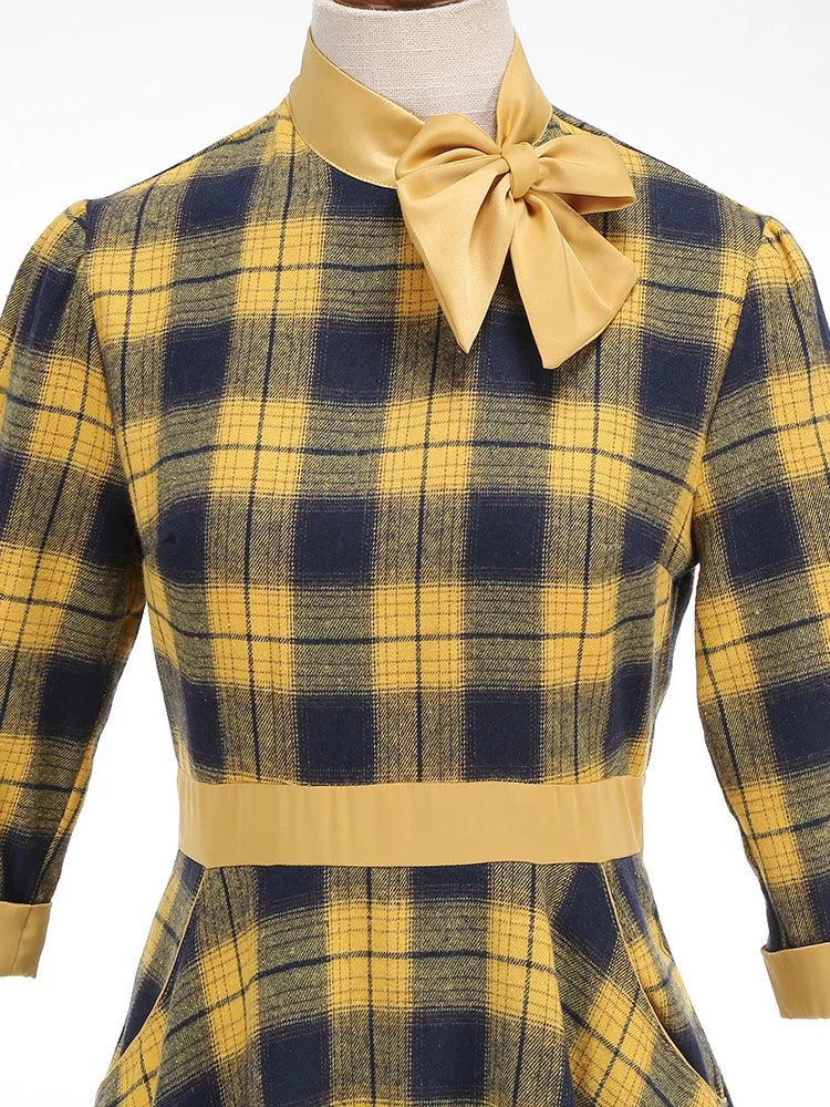 Robe Vintage Hiver Carreaux - Louise Vintage