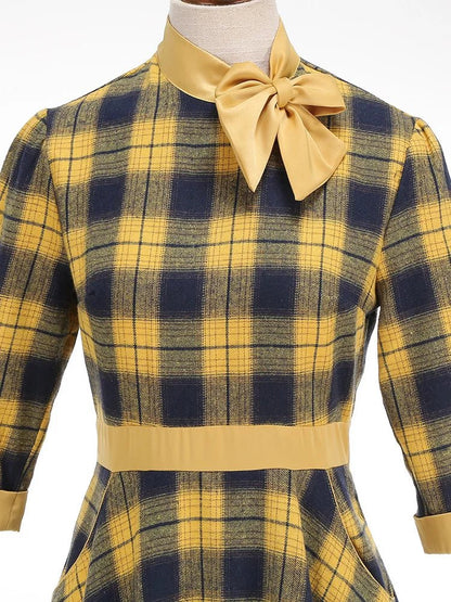 Robe Vintage Hiver Carreaux - Louise Vintage