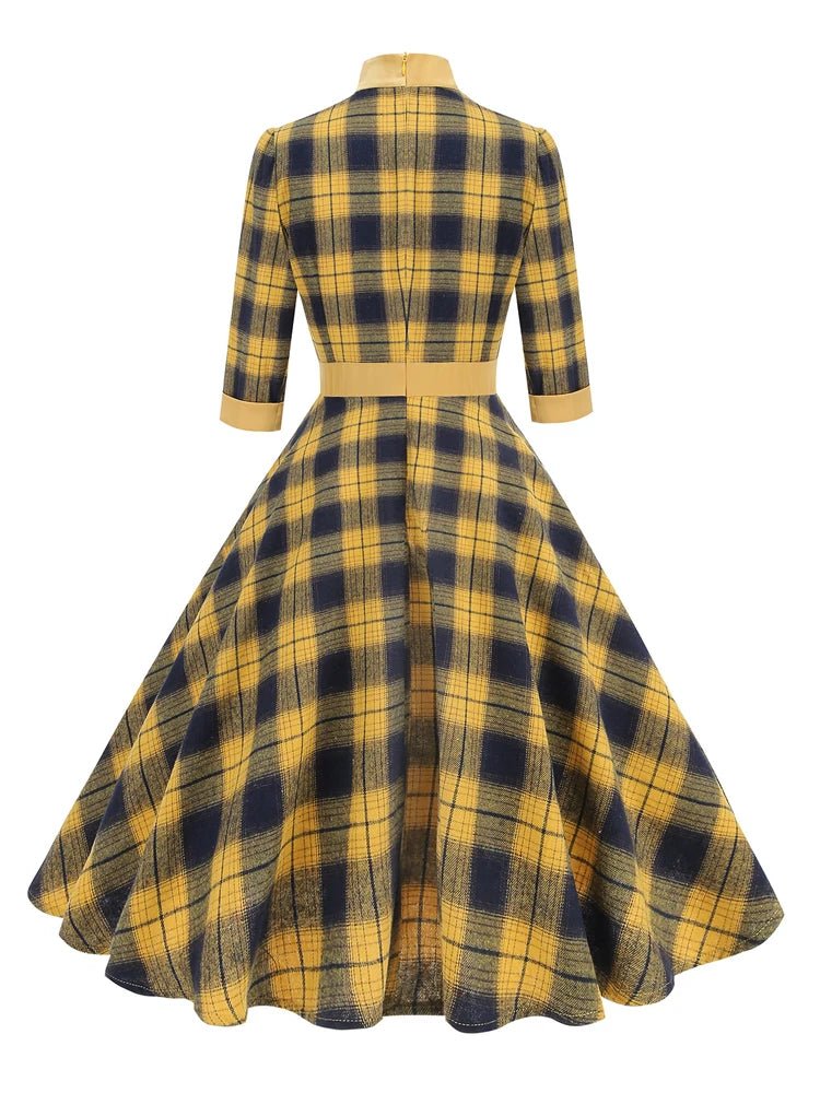 Robe Vintage Hiver Carreaux - Louise Vintage
