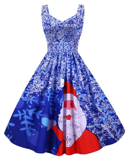 Robe Vintage Hiver Ciel Noel - Louise Vintage