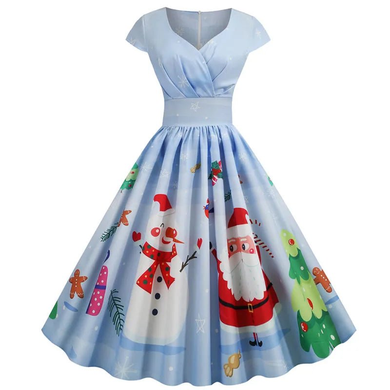 Robe Vintage Hiver Ciel Noel - Louise Vintage