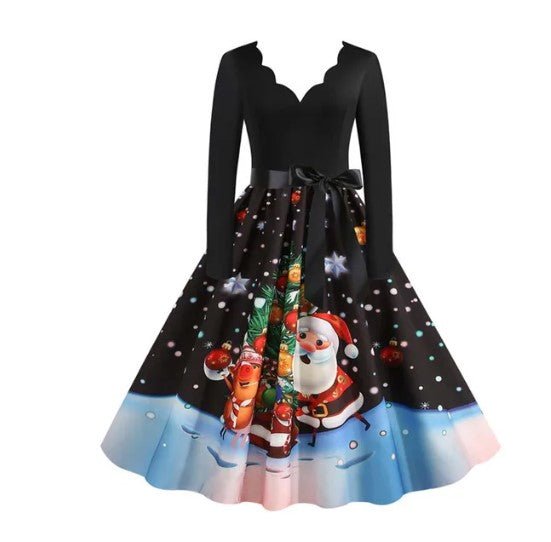 Robe Vintage Hiver Grande Taille Noir - Louise Vintage