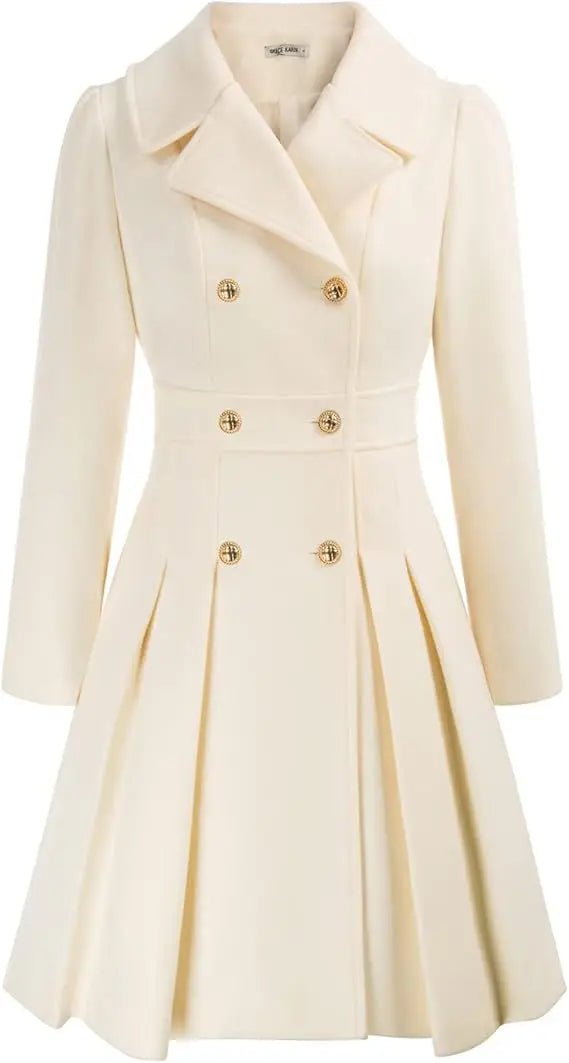 Robe Vintage Hiver Laine Blanche - Louise Vintage