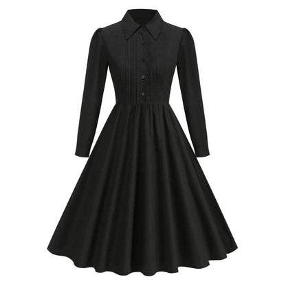 Robe Vintage Hiver Noire - Louise Vintage