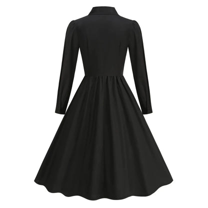 Robe Vintage Hiver Noire - Louise Vintage