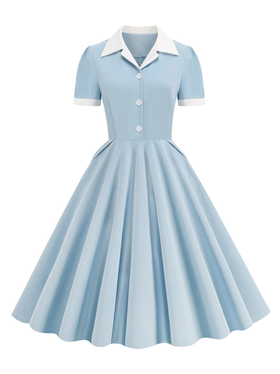 Robe Vintage Jour Bleu - Louise Vintage