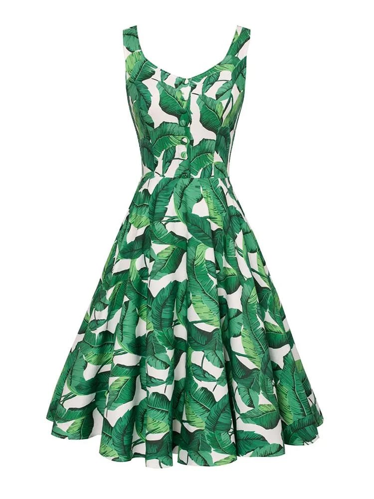 Robe Vintage Jour Verte - Louise Vintage