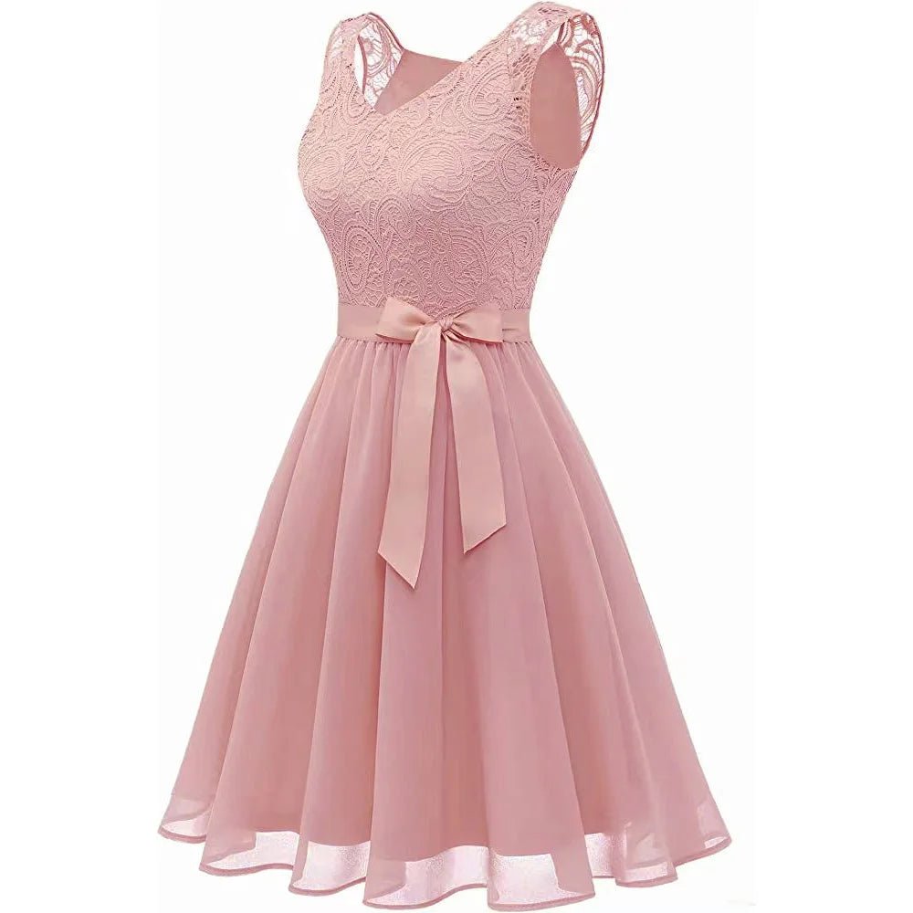 Robe Vintage Longue 50s Rose - Louise Vintage