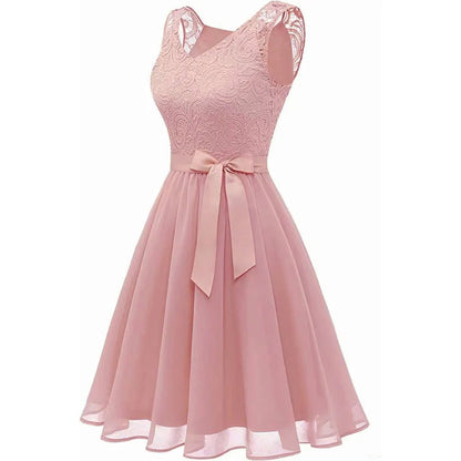 Robe Vintage Longue 50s Rose - Louise Vintage