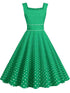 Robe Vintage Manches Courtes Verte - Louise Vintage