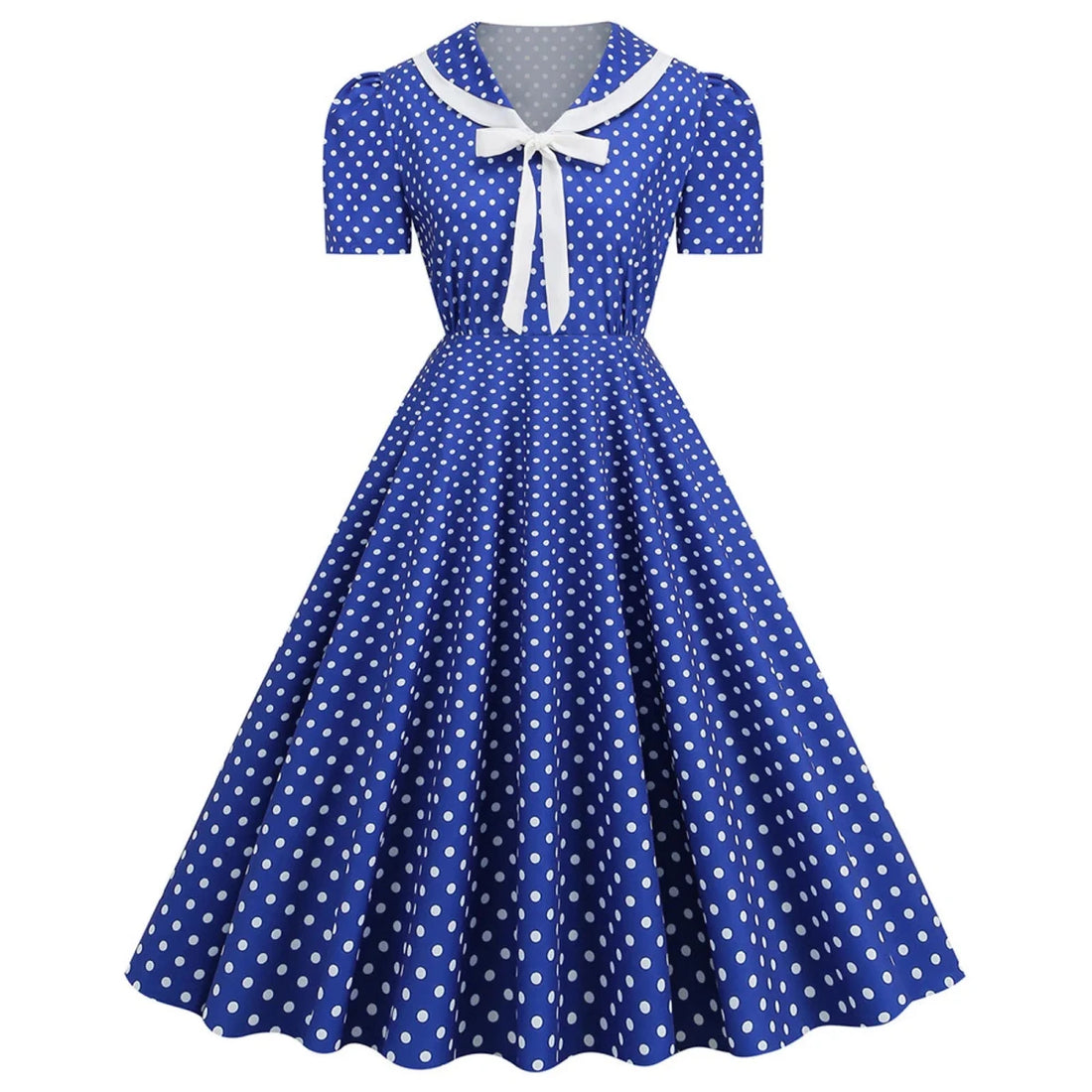 Robe Vintage Mariage Bleu Marine - Louise Vintage