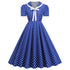 Robe Vintage Mariage Bleu Marine - Louise Vintage