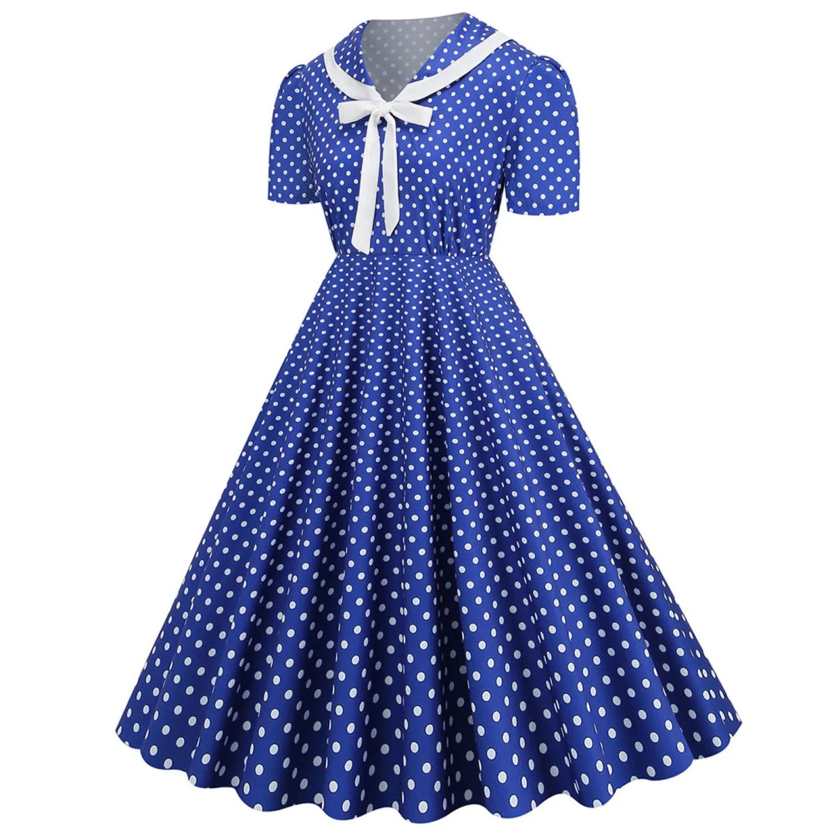 Robe Vintage Mariage Bleu Marine - Louise Vintage