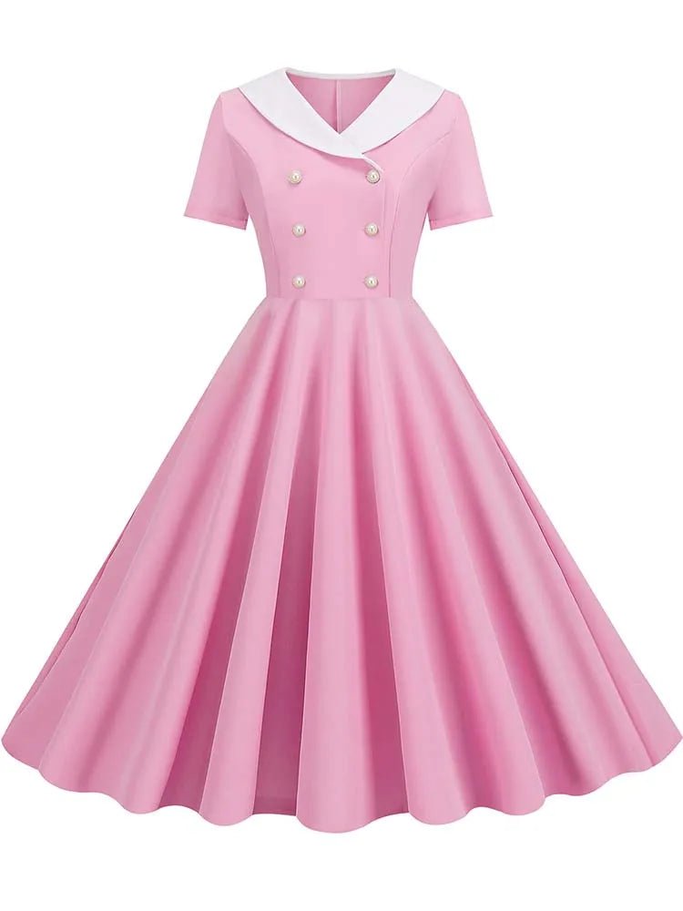 Robe Vintage Mariage Rose - Louise Vintage