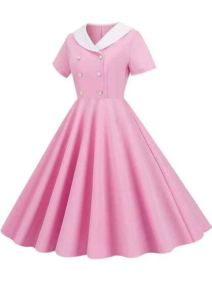 Robe Vintage Mariage Rose - Louise Vintage