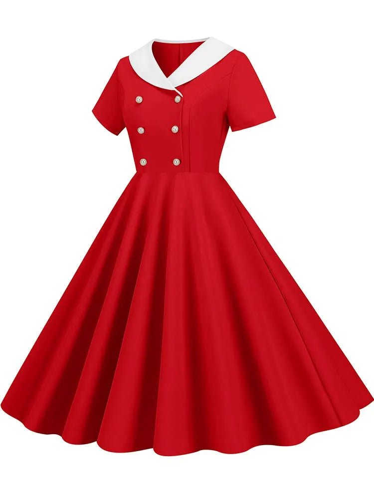 Robe Vintage Mariage Rouge - Louise Vintage