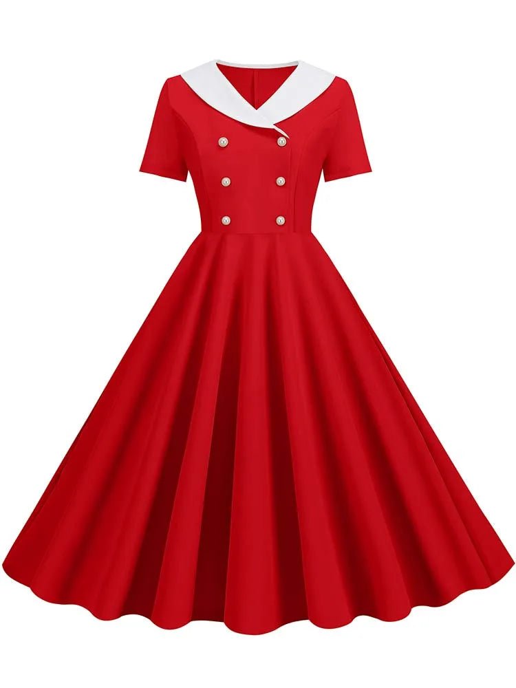 Robe Vintage Mariage Rouge - Louise Vintage