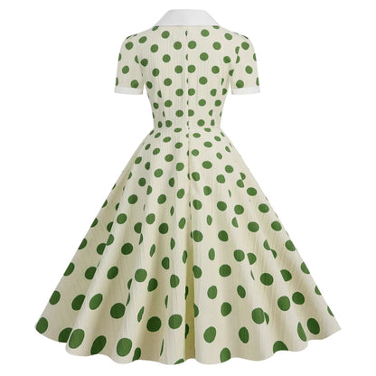 Robe Vintage Midi Beige - Louise Vintage