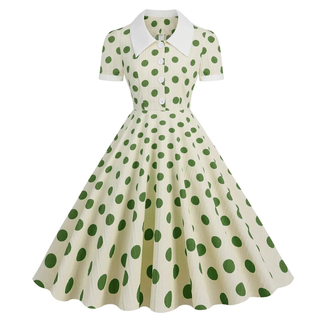 Robe Vintage Midi Beige - Louise Vintage