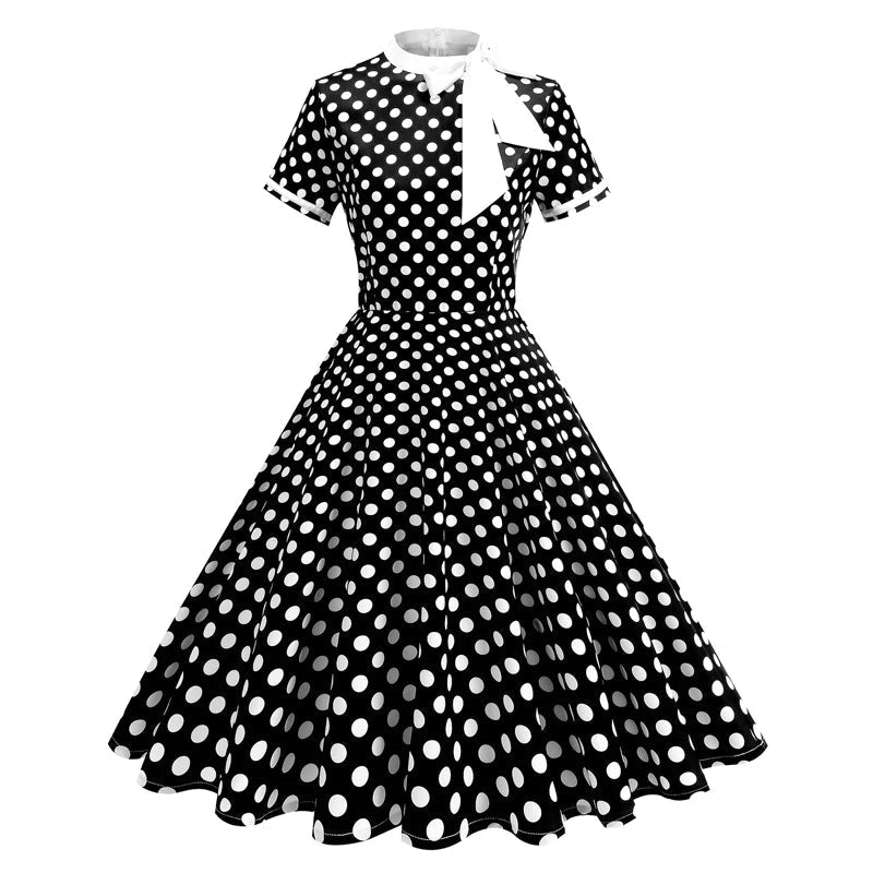 Robe Vintage Noir et Blanc - Louise Vintage