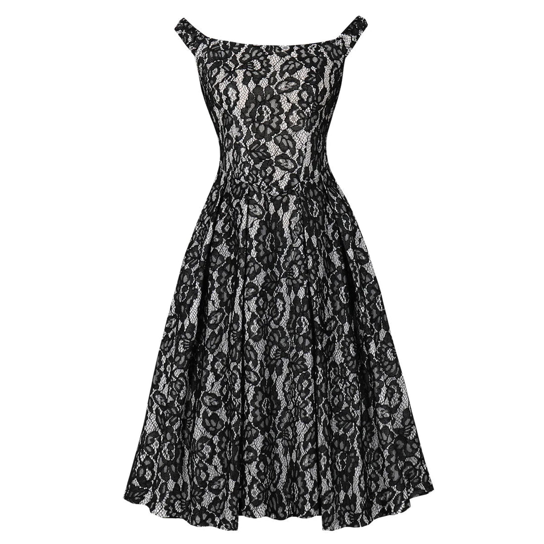 Robe Vintage Noire Argent - Louise Vintage