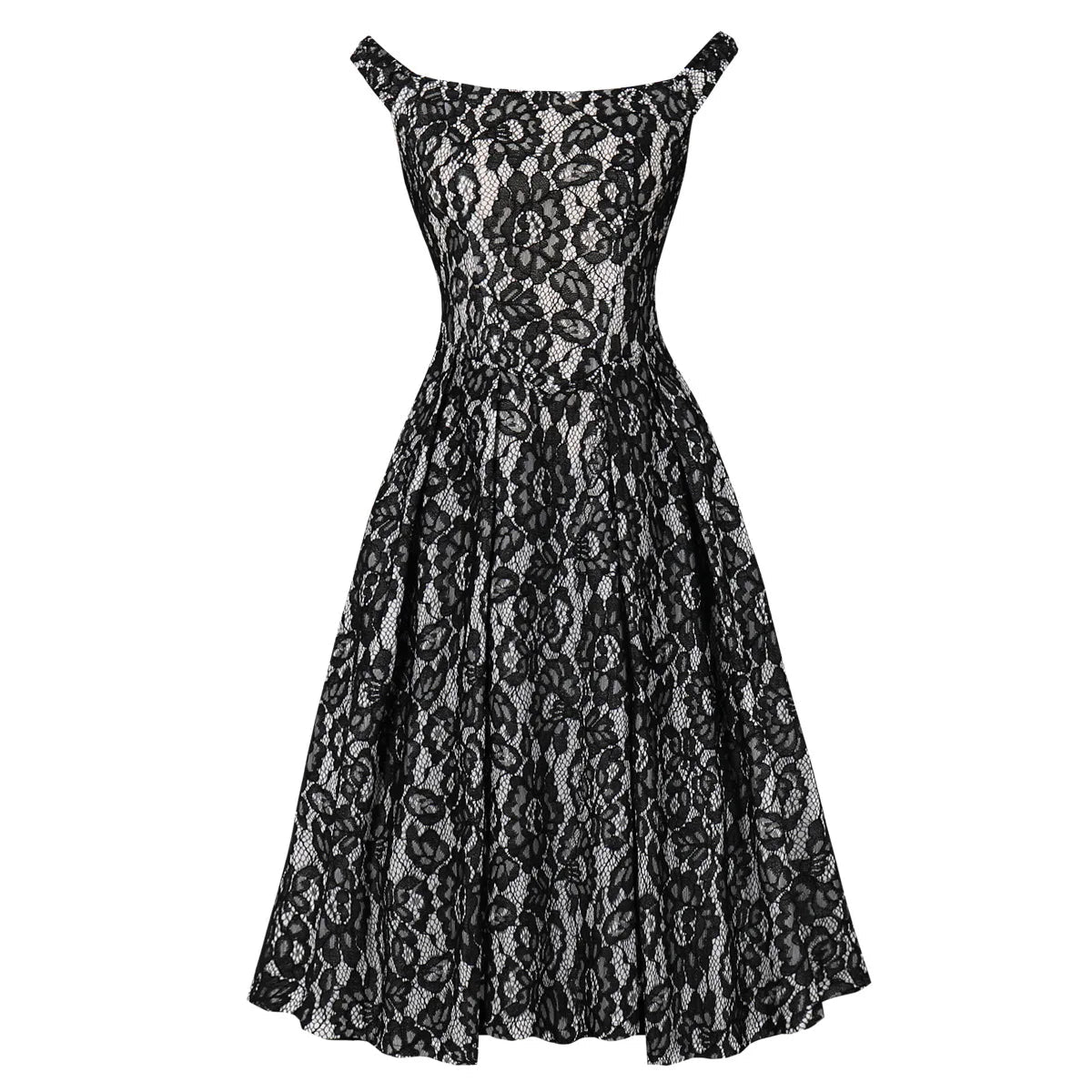 Robe Vintage Noire Argent - Louise Vintage