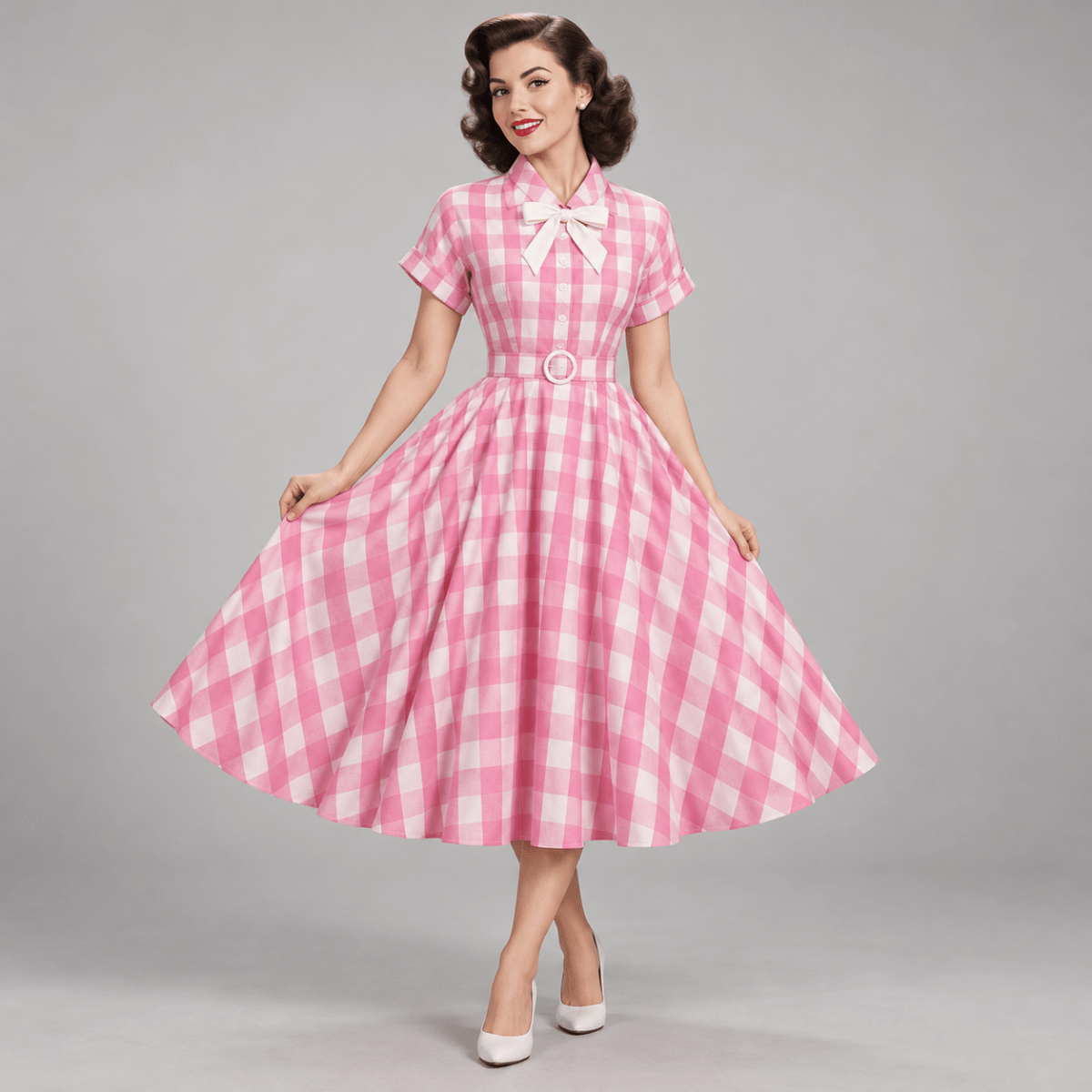 Robe Vintage Pin Up Damier - Louise Vintage