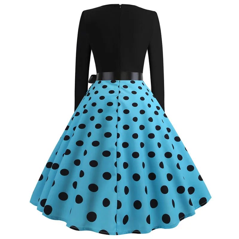 Robe Vintage Pin Up Fleur Bleue - Louise Vintage