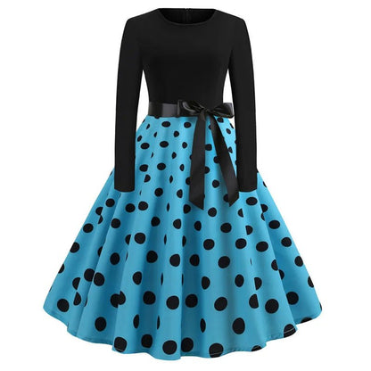 Robe Vintage Pin Up Fleur Bleue - Louise Vintage